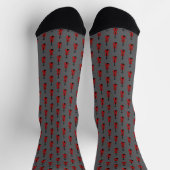 Red Violin Pattern Socken (Oben)
