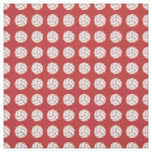 Red Volleyball Holzfußboden Gemustert Stoff (Muster)