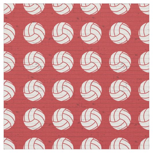 Red Volleyball Holzfußboden Gemustert Stoff (Nahaufnahme)