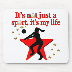 RED VOLLEYBALL IST MEIN LEBENSGESCHMACK MOUSEPAD