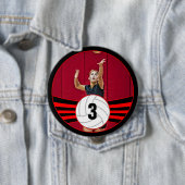 Red Volleyball Player Custom Jersey Number & Foto Button (Beispiel)