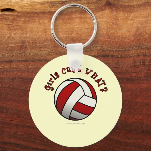 Red Volleyball Schlüsselanhänger (Vorderseite)