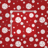 Red Volleyball Zickzack Gemustert Stoff (Kachel)