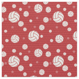 Red Volleyball Zickzack Gemustert Stoff