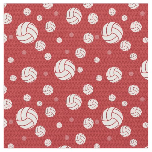 Red Volleyball Zickzack Gemustert Stoff (Nahaufnahme)