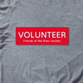 Red Volunteer Abzeichen Name Tag Namensschild