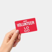 Red Volunteer mit benutzerdefinierter Logo-ID Ausweis (Handheld)