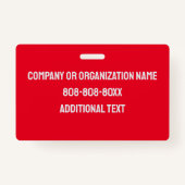 Red Volunteer mit benutzerdefinierter Logo-ID Ausweis (Rückseite)