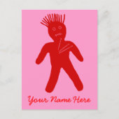 Red Voodoo Doll Postkarte (Vorderseite)