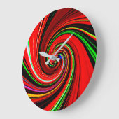 Red Vortex Design Clock Große Wanduhr (Winkel)