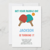 Red vs Green Ping Pong Birthday Invitations Einladung (Vorderseite)