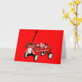 Red Wagon präsentiert Bow Merry Weihnachtsname Chr Karte (Gelbe Blume)