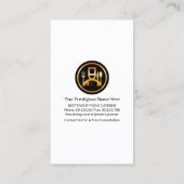 Red Waiter Anzug Krawatte Gold Cutlery Caterer Visitenkarte (Rückseite)