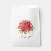 Red Waratah botanischen danke Ihnen Hochzeit Geschenktütchen (Vorderseite)