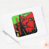 RED WARLORD INDICA QUADRATISCHER AUFKLEBER (Umschlag)