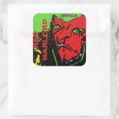 RED WARLORD INDICA QUADRATISCHER AUFKLEBER (Tasche)