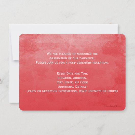 Red Wash Christlich Bibel Custom Foto Abschluss Ankündigung (Rückseite)