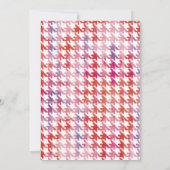 Red Wash Wash Hahnentrittmuster Foto Abschluss Ankündigung (Rückseite)