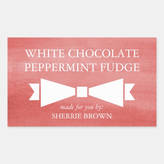 Red Wash Wash Holiday Geschenk Etikett Rechteckiger Aufkleber (Vorderseite)