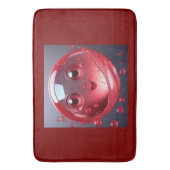 Red Water Bubble Emoji Badematte (Vorderseite Vertikal)