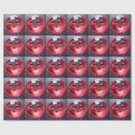 Red Water Bubble Emoji Geschenkpapier