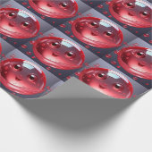 Red Water Bubble Emoji Geschenkpapier (Ecke)