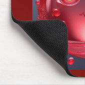 Red Water Bubble Emoji Mousepad (Ecke)