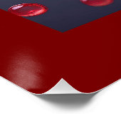 Red Water Bubble Emoji Poster (Ecke)