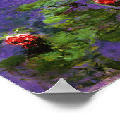 Red Water Lilies Claude Monet Kunstgewerbe Poster (Ecke)