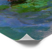 Red Water Lilies, Claude Monet Poster (Ecke)