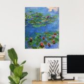 Red Water Lilies, Claude Monet Poster (Heimbüro)
