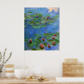 Red Water Lilies, Claude Monet Poster (Küche)