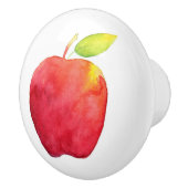 Red Watercolor Apple Keramikknauf (Rechts)