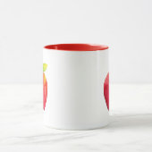 Red Watercolor Apple Tasse (Zentrum)