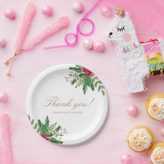 Red Watercolor Baby Shooting Paper Teller (Party)