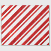 Red Watercolor Candy Cane Streifen Geschenkpapier (Flach)