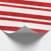Red Watercolor Candy Cane Streifen Geschenkpapier (Ecke)