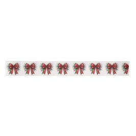 Red Watercolor Christmas Bow Satinband