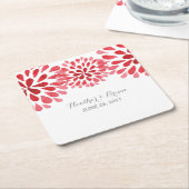 Red Watercolor Chrysanthemum Paper Untersetzer (angewinkelt)