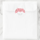 Red Watercolor Chrysanthemum Wedding Stickers (Tasche)