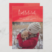 Red Watercolor Hallelujah Weihnachten (Vorne/Hinten)