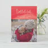 Red Watercolor Hallelujah Weihnachten (Stehend Vorderseite)