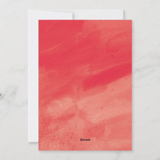 Red Watercolor Hallelujah Weihnachten (Rückseite)