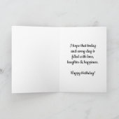 Red Watercolor Heart 51st Birthday Card Karte (Innenseite)