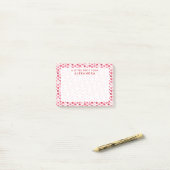 Red Watercolor Heart Post-it Klebezettel (Auf Schreibtisch)