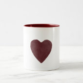 Red Watercolor Hearts Zweifarbige Tasse (Mittel)