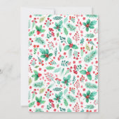 Red Watercolor Kardinal Bird Weihnachten (Rückseite)