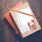 Red Watercolor Lobster Personalized  Post-it Klebezettel
