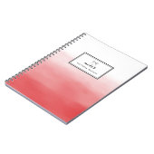 Red Watercolor Ombre Personalisiert Notizblock (Linke Seite)
