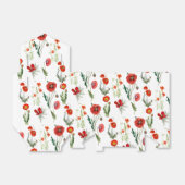 Red Watercolor Poppies Florals Geschenkschachtel (Ungefaltet)